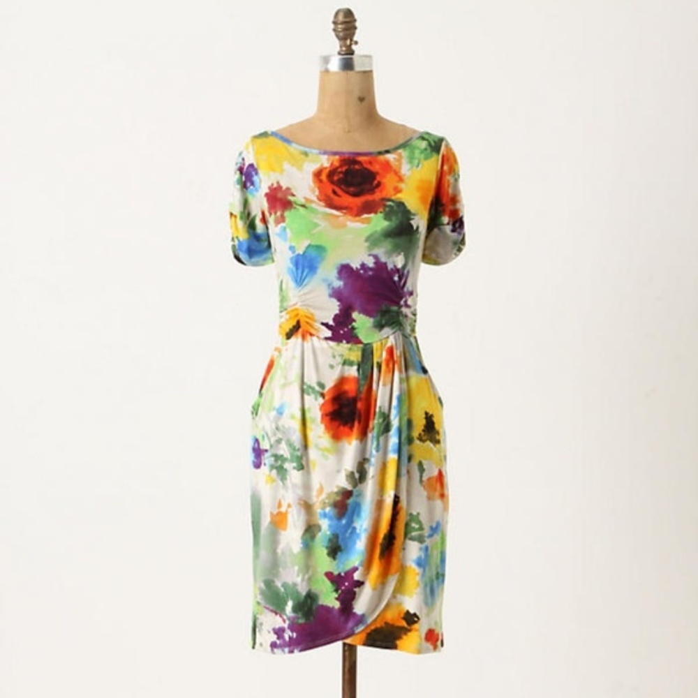Anthropologie Weston Wear Gathered Hemlock Dress